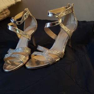 Marc Fisher Silver Stilettos